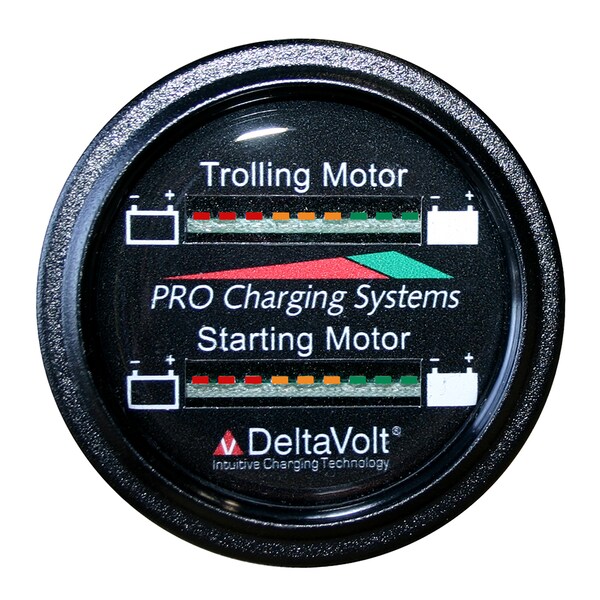 Dual Pro Battery Fuel Gauge - Marine Dual Read Battery Monitor - 12V/3 BFGWOM1536V/12V - main